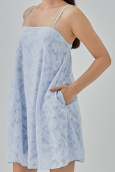 Dani Textured Slip Dress in Cloud